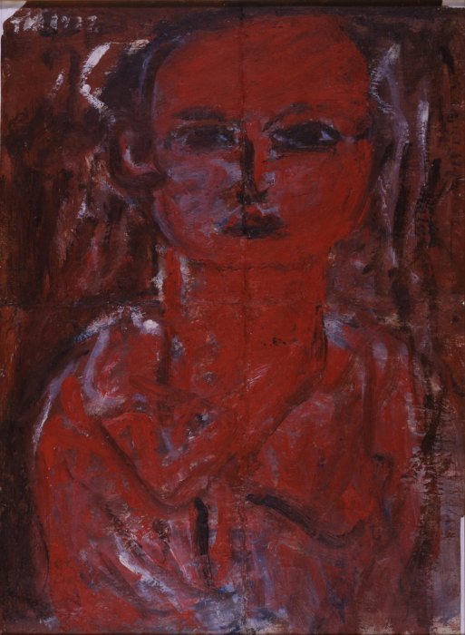長谷川利行《赤い少女》1932年、板橋区立美術館蔵