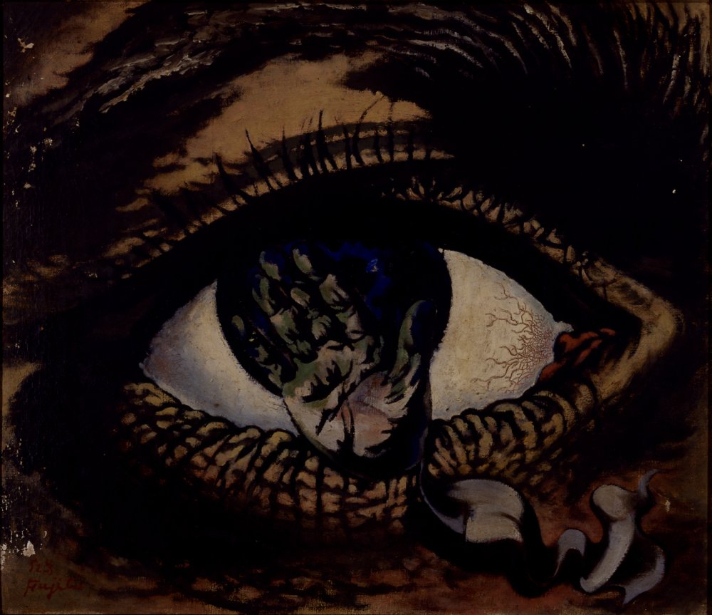 藤田鶴夫《悲劇の目（凝視）》1936年、板橋区立美術館蔵