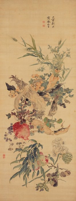 椿椿山「蔬果之図」田原市博物館 【展示期間3月18日～4月2日】